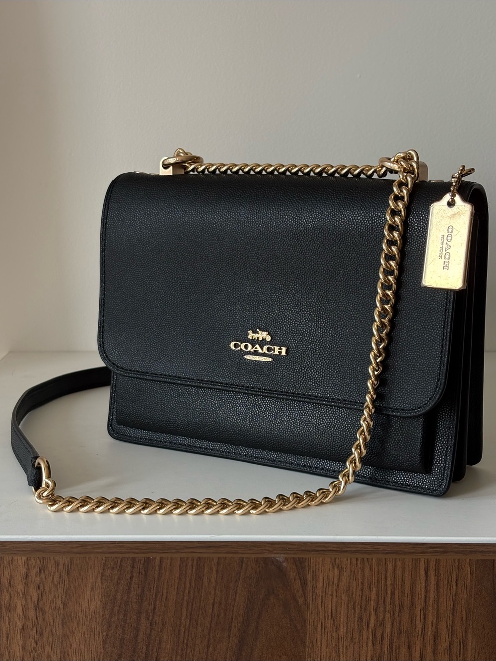 Coach Klare Crossbody Bag in Black Crossgrain Leather - Perfect Condition